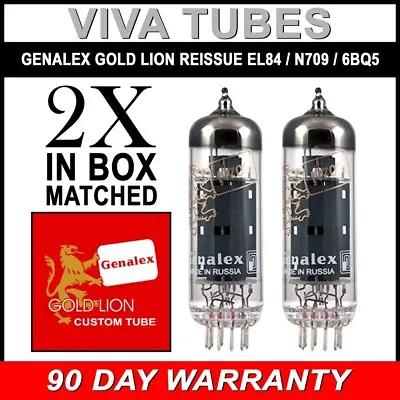 Brand New Genalex Reissue EL84 6BQ5 N709 Current Matched Pair (2) Vacuum Tubes • $96.34