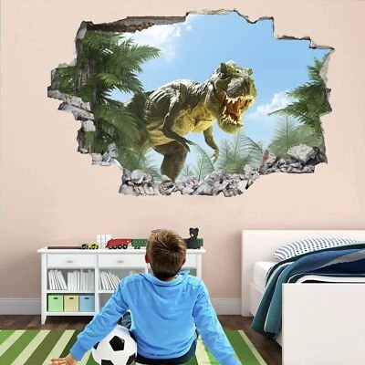 £3.99 • Buy Dinosaur Jungle Wall Sticker Mural Decal Print Art Kids Bedroom Decor