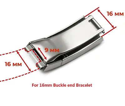£16.49 • Buy Replace Buckle Stainless Steel 16mm Deployment Clasp Fit ROLEX Watch Bracelet