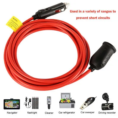 3.6M 12V Car Cigarette Cigar Lighter Extension Cable Lead Plug Socket Adapter • £7.19