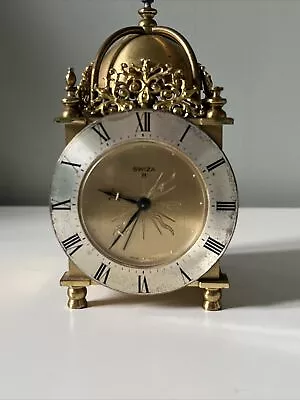 Swiza 8 Day Brass Travel Alarm Clock Vintage Swiss Made - Working  • £16.17