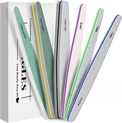 Emery Boards Professional 100 Grit Nail File Pack For Acrylic/Natural/Gel Nails • $9.29