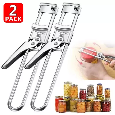 Adjustable Multifunctional Stainless Steel Can Opener Jar Lid Gripper Kitchen • $4.98