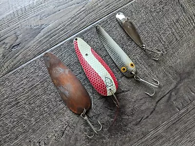 Lot Of 4 Vintage Eppinger Dardevle & Marathon Spoon Fishing Lures • $9.95