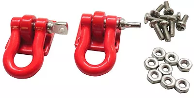 Apex RC Products 1/10 RC Rock Crawler Scale Red Winch Shackles - 2pcs #4051 • $9.99