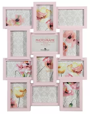£14.99 • Buy Multi Aperture Photo Picture Collage Frame Holds 12 - 6''X4'' Photos PINK