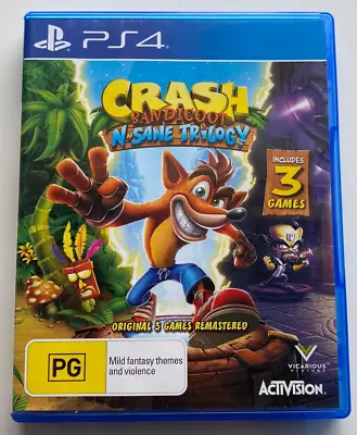 ✅ Crash Bandicoot: N-Sane Trilogy (PlayStation 4 PS4 2019) FAST FREE POST ✅ • $29.95