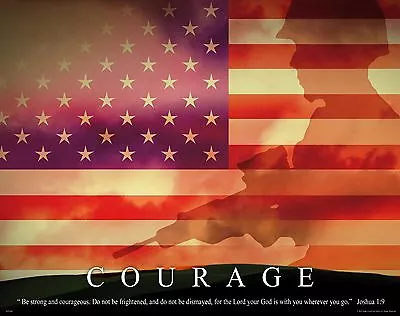 Military Patriot Religious Poster Art Print Marines Army Veteran Legion Decor • $9.95