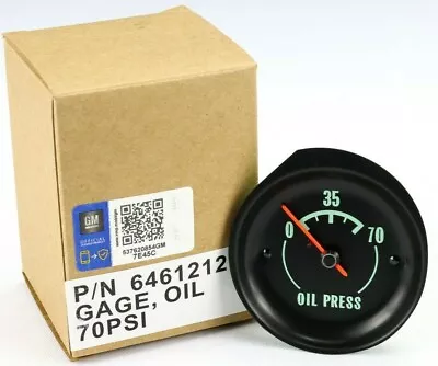$73.37 • Buy 1968 - 1971 Corvette Oil Pressure Gauge GM Restoration Oil Press C3 NEW