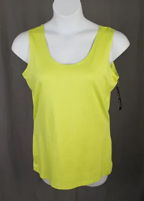 A'nue Ligne Women's Lime Green Stretch Long Tank Size L NWTS  • $24.99