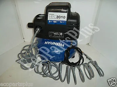 Hyundai Portable 3Gal Air Compressor 100 PSI 1/3 HP Motor 2900 RPM 120V HPC3010 • $169.50