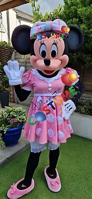 Hire Pink Minnie Mouse Exclusive Looklike Costume Mascot Fancy Dress Delivery RE • £50