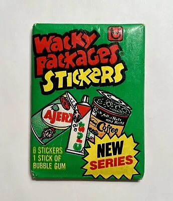 1980 Topps Wacky Packages Stickers Sealed Wax Pack Green Wrapper 6 Stickers • $8.95