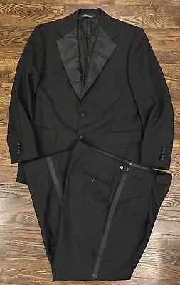 VTG Polo Ralph Lauren Men's 2-Button Tuxedo Suit Black • USA • 40R 34x30 • $149.99