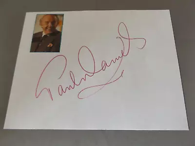 7  X 5  WHITE PAPER PAGE HAND SIGNED BY PAUL DANIELS - TV MAGICIAN • £7.99