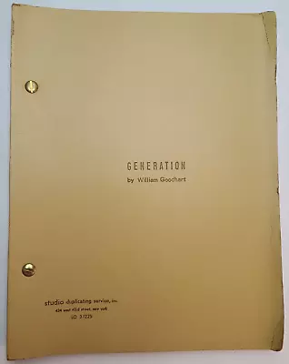 GENERATION / William Goodhart 1965 Play Script Broadway Musical Henry Fonda • $815