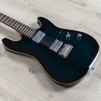 Sterling By Music Man Sabre Guitar Roasted Maple Fluence PU's Deep Blue Burst • $1199