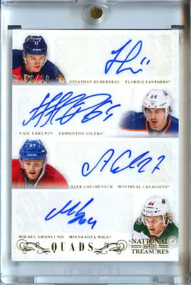 Panini - National Treasures Quad Auto - Huberdeau/Yakupov/Galchenyuk/Granlund (0 • $52.25