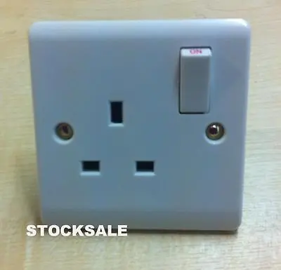 Designa SINGLE SWITCHED SOCKET WHITE 13 AMP SINGLE PLUG ELECTRIC SOCKET  • £3.99