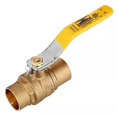 Full Port 1/2  Brass Ball Valve – Female Sweat Solder Connector Lead Free • $11.97