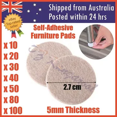 $11.99 • Buy Felt Pad Furniture Floor Protector Pads Self Adhesive Round Heavy Duty 5mm