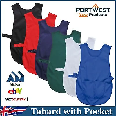 Portwest Tabard Apron With Pocket Cleaning Catering Cafes Food Restaurant S843 • £15.99