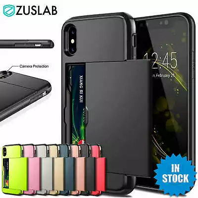 For IPhone X XS Max XR IPhone 8 Plus IPhone 7 Plus Wallet Card Holder Case Cover • $8.95