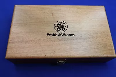 Smith & Wesson Revolver Factory Presentation Display Case Keyed S&W Wood Box NEW • $92