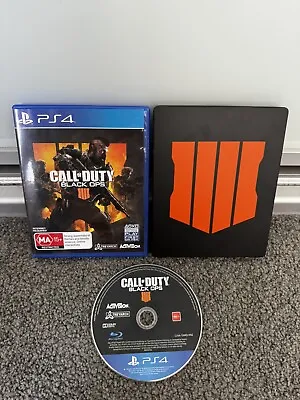 Call Of Duty : Black Ops 4 & Steel Book - PS4 - FREE TRACKED POSTAGE 🔥 • $27.95