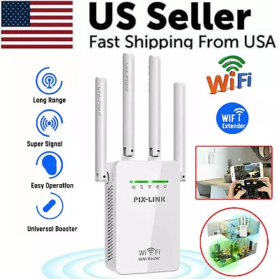 1200Mbps WiFi Range Extender Repeater Wireless Amplifier Router Signal Booster • $17.39