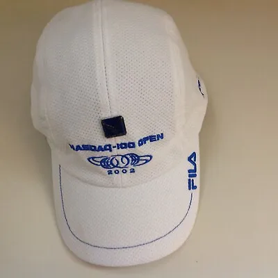 2002 Nasdaq-100 Open Tennis Cap/Hat By Fila W/U.S.Air Force Blue Enamel Pin Tyco • $23.61