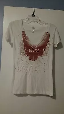 EPICA White/copper V-neck T-shirt The Price Of Freedom Womens Size Medium • $13.50