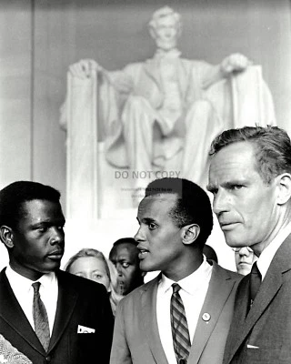 $8.87 • Buy Sidney Poitier Harry Belafonte Charlton Heston Civil Rights 8x10 Photo (aa-064)