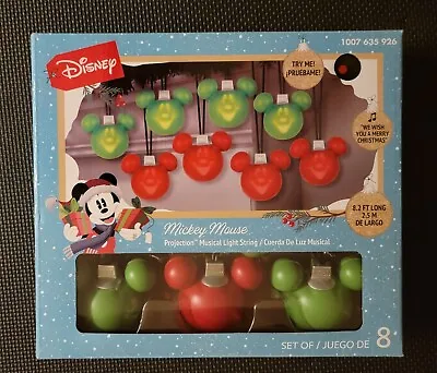 Disney Christmas Mickey Mouse Singing Projection 8 Ct Musical Light String Video • $27.99