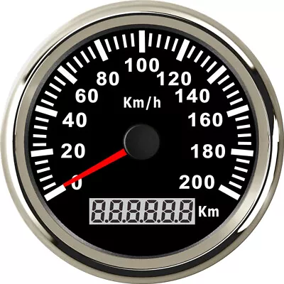 85MM Black 200KM/H GPS Speedometer For Car Truck Motorcycle Marine 9-32V Red Led • $115.50