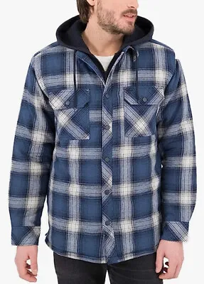 Boston Traders Men's Quilted Flannel Jacket Dark Denim • $34.99