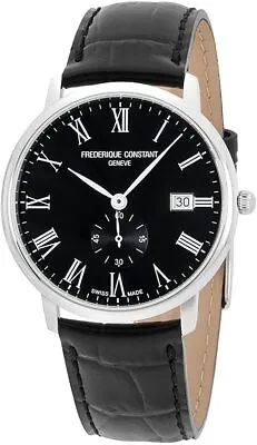 Frederique Constant Slim Line Leather Mens Watch FC-245BR5S6 • $320.76