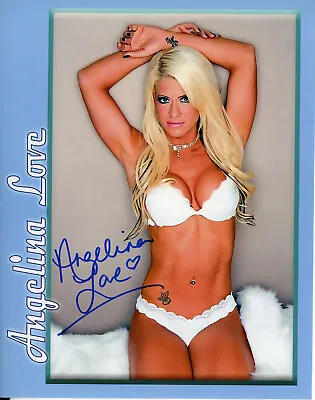 Angelina Love Autographed 8x10 WWE WWF TNA Diva Free Shipping Rare #1 • $22