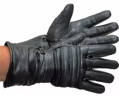 Premium Insulated Rain Mitt 7 SIZES - LEATHER Motorcycle Winter Riding Gloves • $21.99