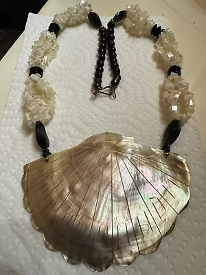 Beautiful Abolone Shell MOP Necklace Boho Statement • $8.50