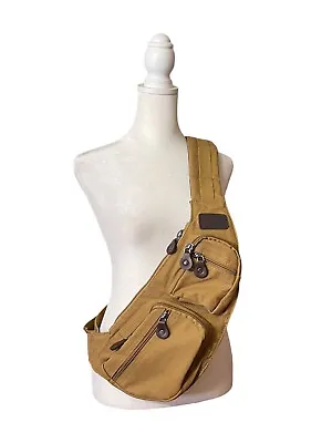 Rothco Canvas Crossbody Sling Bag Adjustable Strap Coyote Brown • $29.99