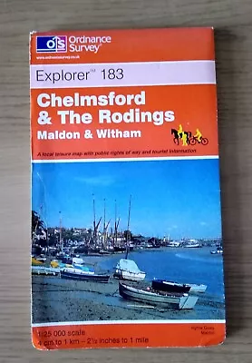 Ordnance Survey Explorer Map 183 Chelmsford & The Rodings | Maldon & Witham  • £2.50