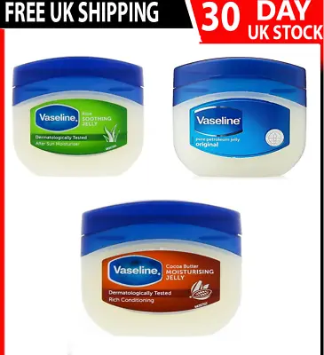 Original Vaseline Petroleum Jelly Tub For All Types Of Skin Coca Aloe Vera 50Ml • £3.49