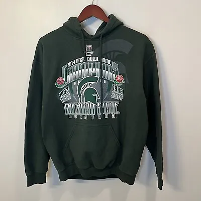 Vintage Michigan State Spartans Rose Bowl Game 2014 Hoodie Green Size Men’s M • $31.45