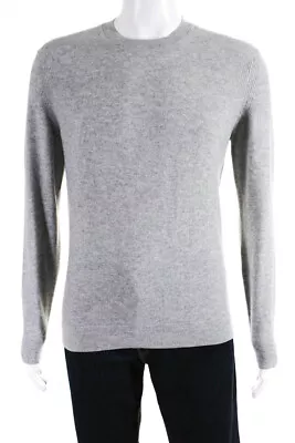 Theory Mens 100% Cashmere Crew Neck Round Neck Pullover Sweater Gray Size M • $52.45