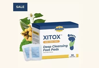 Xitox Deep Cleansing Detox Foot Pads Qty 30 Body Pain Control Sleep Aid Sealed • $25