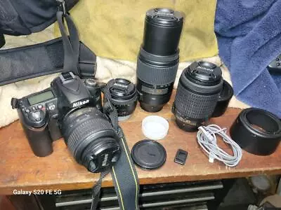Nikon D90 Digital Camera + Lens X 4. Photos Pictures Hobby Tools Workshop. • $499.99