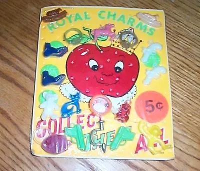 Vintage Display Card 5c Charms And Toys And Rings  #jd527 • $25