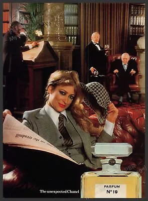 £10.80 • Buy Chanel Parfum No. 19 Fragrance 1980s Print Advertisement Ad 1980 Men's Club