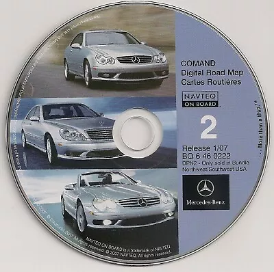 2007 Update Mercedes Benz Navigation Disc Cd Gps 1/07 Map #2 Bq 6 46 0222 • $55.99